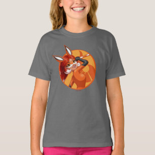 Rena Rouge Orange Abzeichen T-Shirt