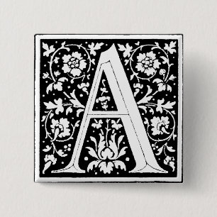 Renaissance-Alphabet Buchstabe A - Pin Button