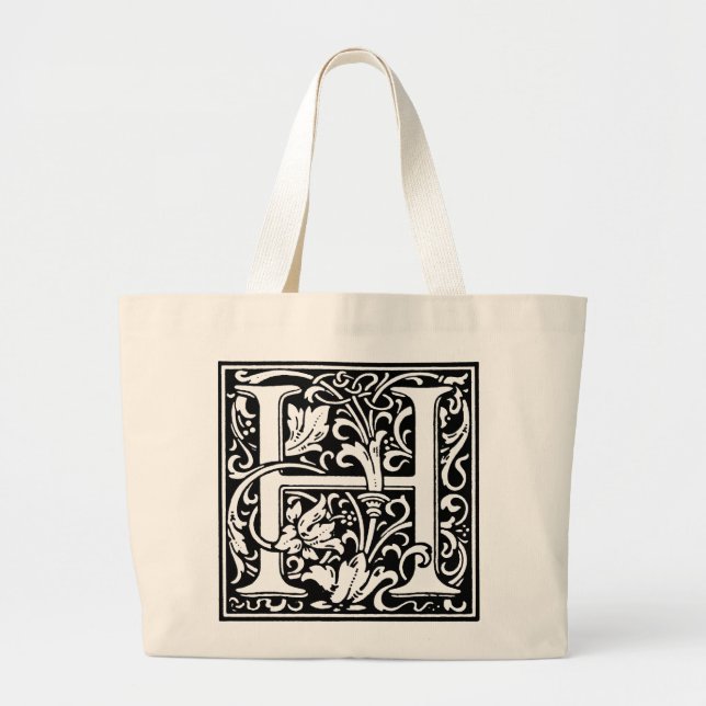Renaissance Alphabet Letter H auf der Tote Tasche (Vorne)