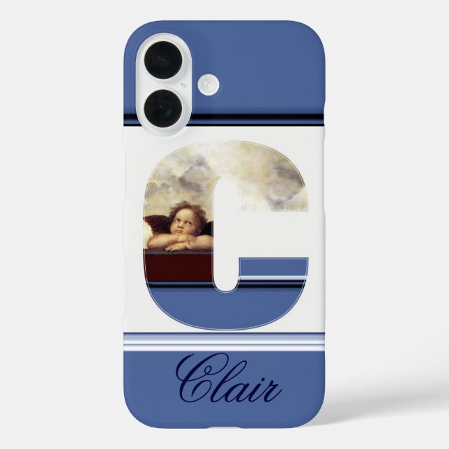 RENAISSANCE ANGEL C LETTER Winged Cherub Monogramm Case-Mate iPhone Hülle (Rückseite)
