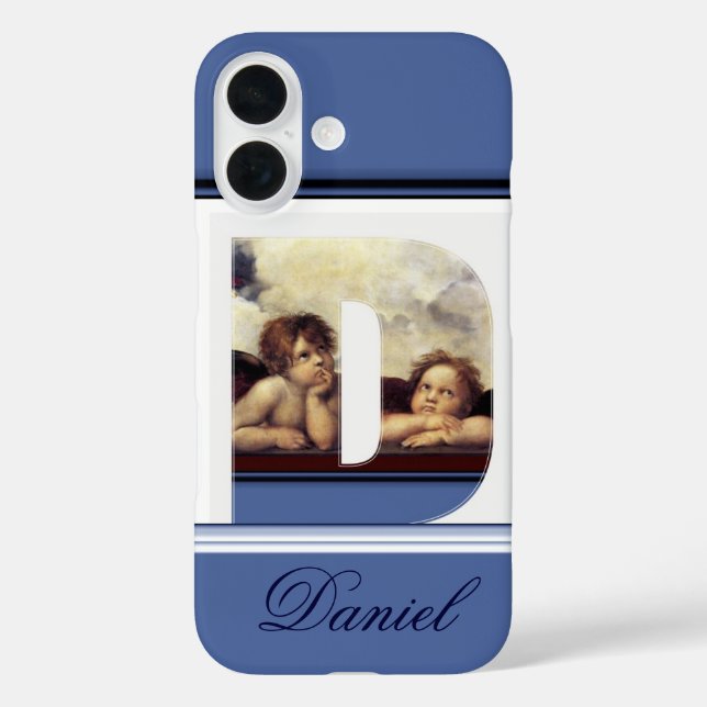 RENAISSANCE ANGEL D LETTER Winged Cherub Monogramm Case-Mate iPhone Hülle (Rückseite)