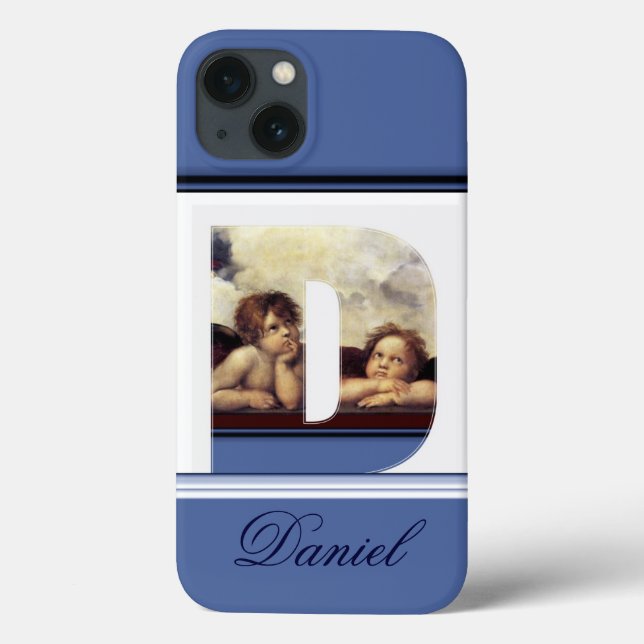 RENAISSANCE ANGEL D LETTER Winged Cherub Monogramm Case-Mate iPhone Hülle (Rückseite)