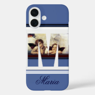 RENAISSANCE ANGEL M LETTER Winged Cherub Monogramm iPhone 16 Hülle