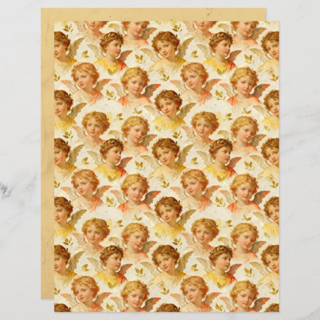 Renaissance Angels Scrapbook Paper (Vorne/Hinten)