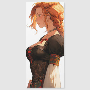 Renaissance Anime Woman Magnetkarte