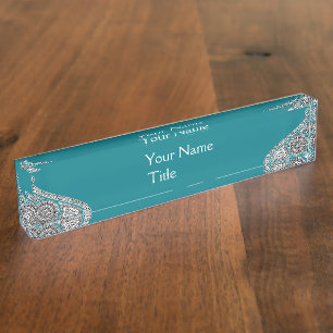 RENAISSANCE ARCHITECT,Architektur,Blaugrün Namensplakette