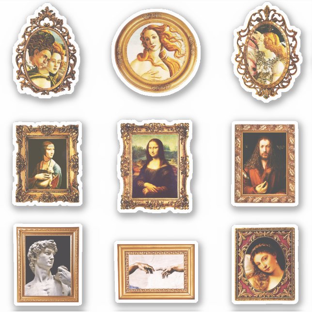 Renaissance Art Gerahmtes Set Pack Aufkleber (Vorderseite)