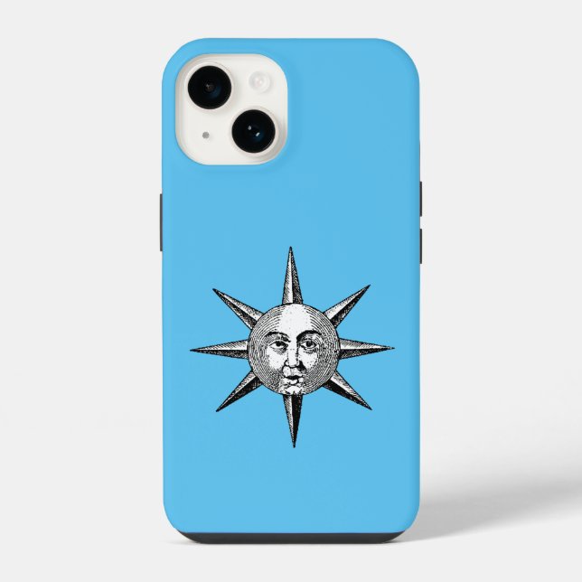 Renaissance Astronomie - Sonnengesicht iPhone Hülle (Rückseite)