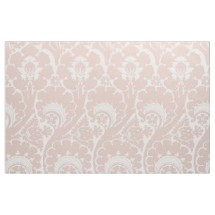 Renaissance-Blumenmuster in Rosa und Weiß Stoff