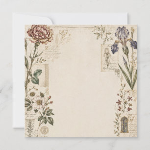 Renaissance-Botanik-Hochzeitseinladung Dankeskarte