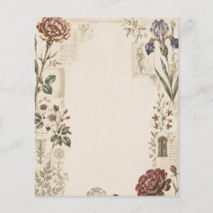 Renaissance-Botanik-Hochzeitseinladung Flyer