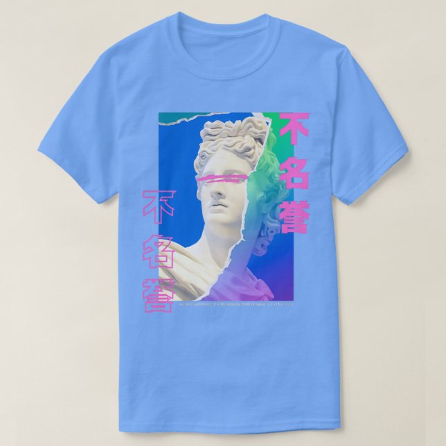 Renaissance Bust Vaporwave Aesthetic T-Shirt (Design vorne)
