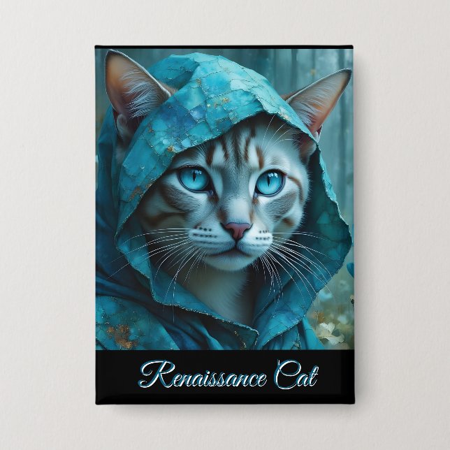 Renaissance Cat Button (Vorderseite)