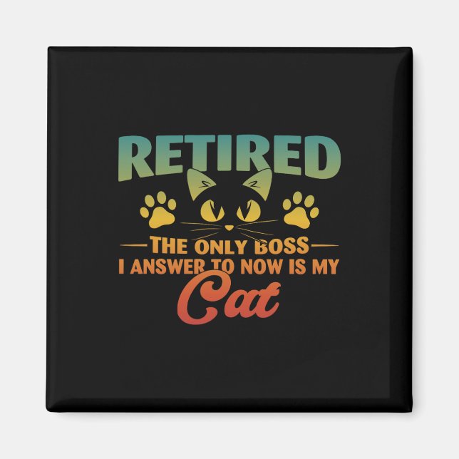 Renaissance Cat Funny Retirement 2024 Decoration M Magnet (Vorne)