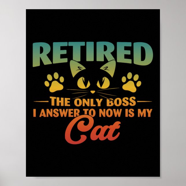 Renaissance Cat Funny Retirement 2024 Decoration M Poster (Vorne)