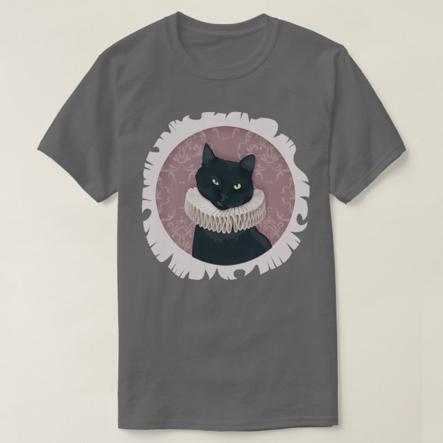 Renaissance Cat Portrait T-Shirt (Design vorne)