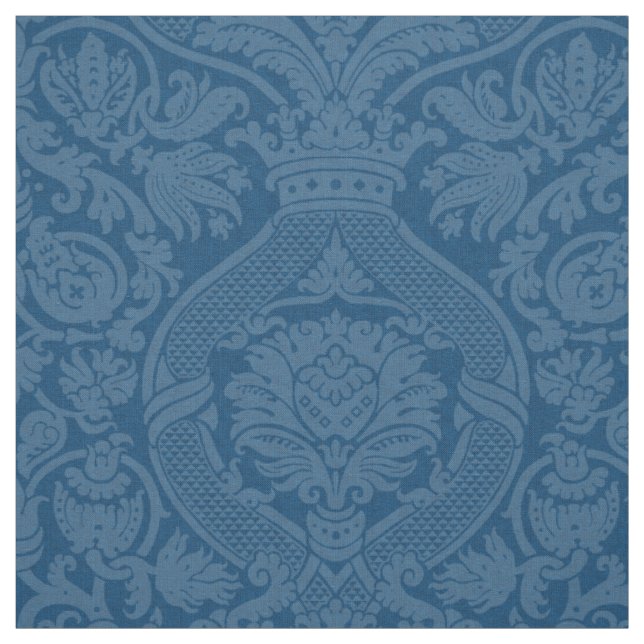 Renaissance Damast - Pfauenblau Stoff (Muster)