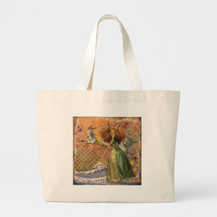 Renaissance-Dame Capricorn-Fantasy Vintage-Zodiaku Jumbo Stoffbeutel