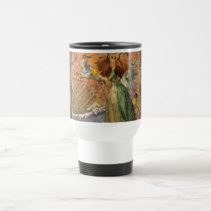 Renaissance-Dame Capricorn Fantasy Vintage-Zodiaku Reisebecher