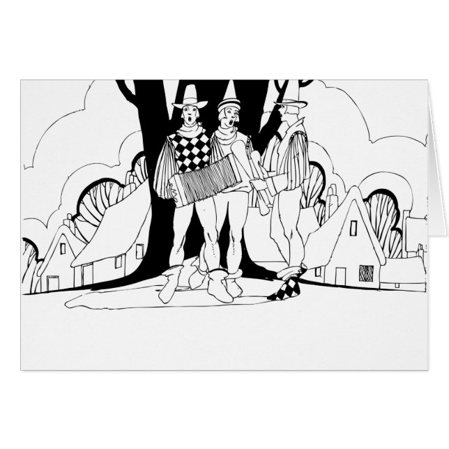 Renaissance Deko Accordion Caroling (Vorderseite (Horizontal))