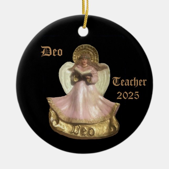 RENAISSANCE DEO ANGEL FÜR LEHRER 2025 KERAMIK ORNAMENT (Vorne)