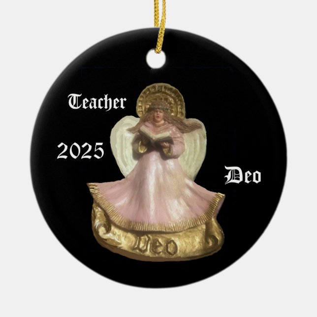 RENAISSANCE DEO ANGEL FÜR LEHRER 2025 KERAMIK ORNAMENT (Vorne)