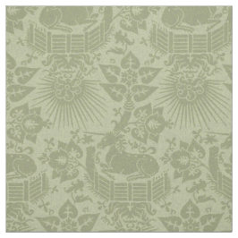 Renaissance-Einhorngarten, Frühjahrsgrün Stoff