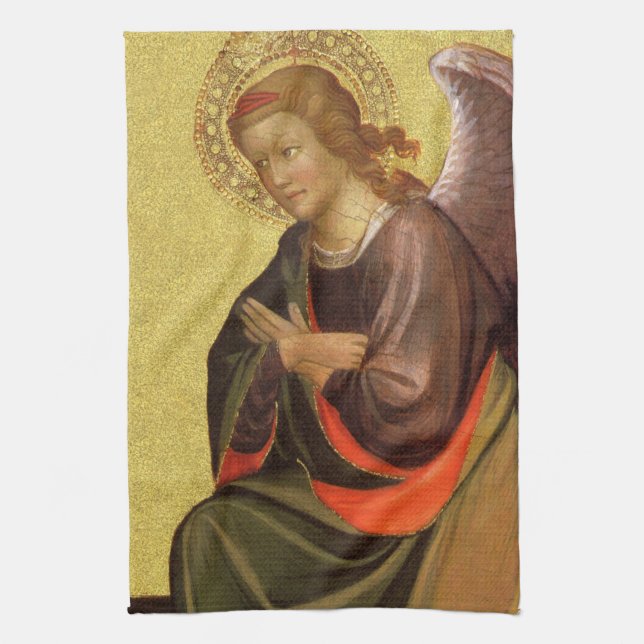 Renaissance Engel von Master of the Bambino Vispo Geschirrtuch (Vertikal)