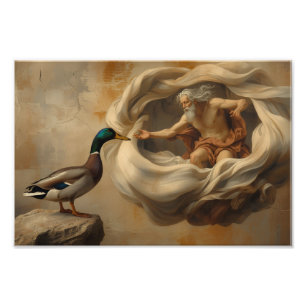 Renaissance-Enten-Parodie-Kunst – Lustige Ente err Fotodruck