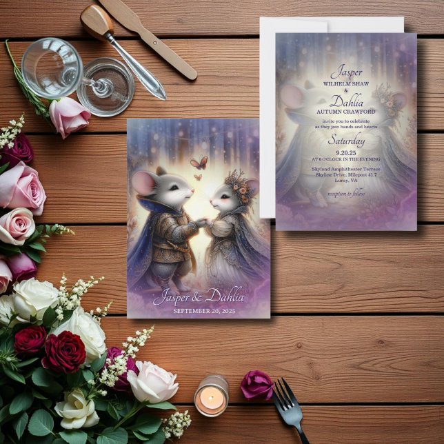 Renaissance Fairytale Fantasy Romantische Hochzeit Einladung (Von Creator hochgeladen)