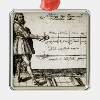 Renaissance-Fechten Silbernes Ornament
