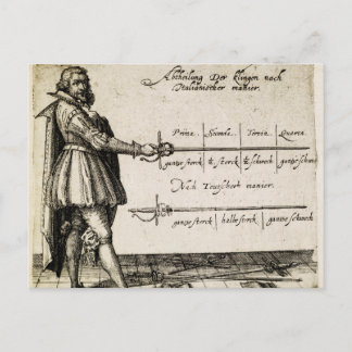 Renaissance Fencing Postkarte