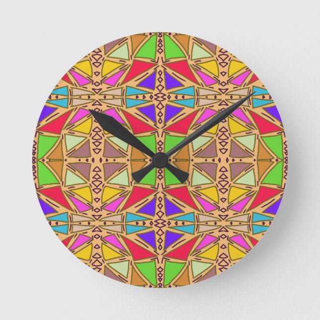 Renaissance-Fest Mittelalter Schilde Schwerter Runde Wanduhr (Vorderseite)