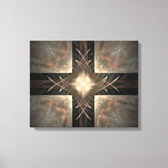 Renaissance Fraktal Wrapped Canvas Leinwanddruck (Vorderseite)