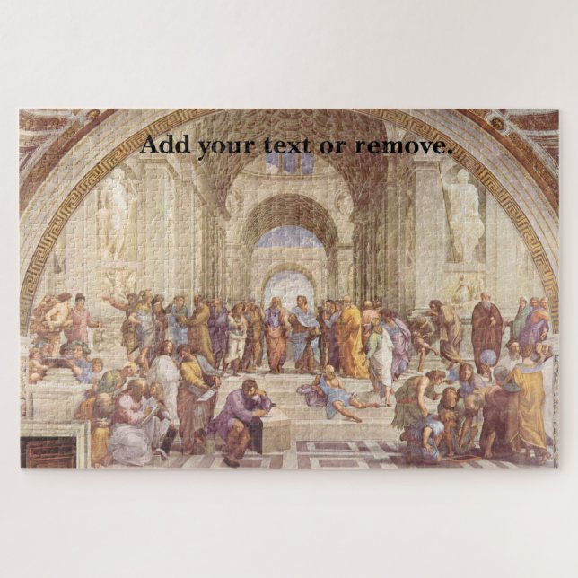 Renaissance Fresco "Schule Athen" von Raphael, Puzzle (Horizontal)