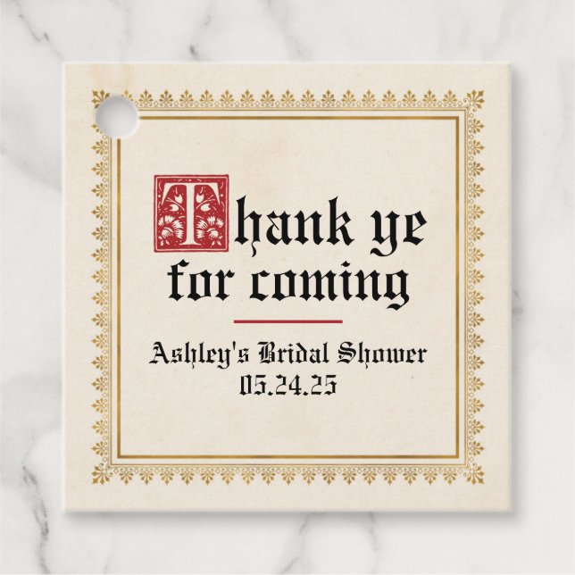 Renaissance-Gastgeschenk Geschenkanhänger (Vorderseite)