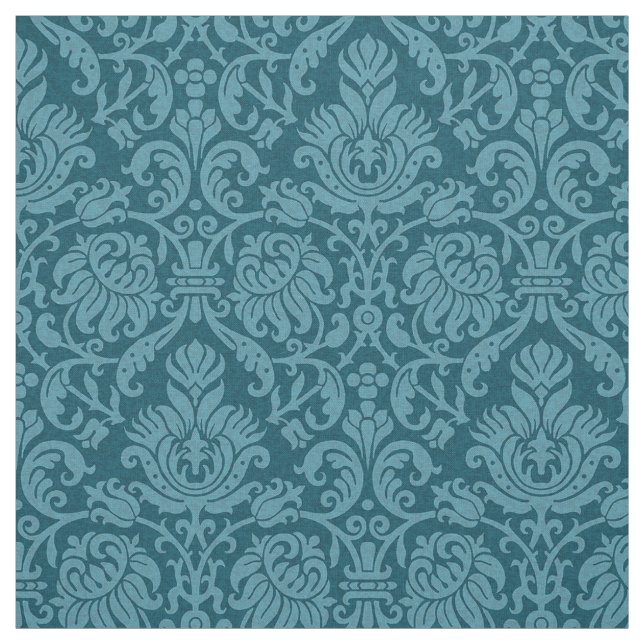 Renaissance-Genueser Damaskus, Peacock Blue Stoff (Muster)