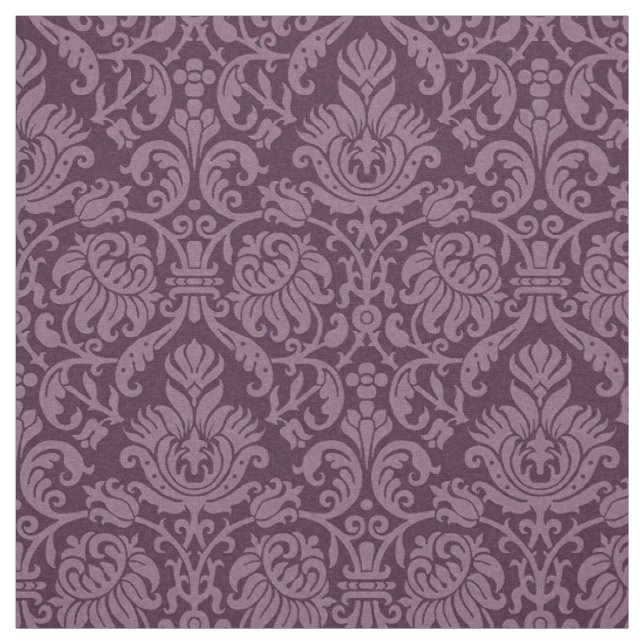 Renaissance-Genueser Damast, Eggplant Stoff (Muster)