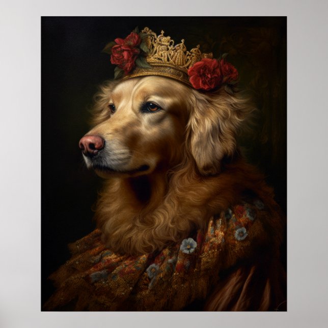 Renaissance Golden Retriever Poster (Vorne)