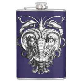 Renaissance Grotesque Gargoyle Face Lobster Man Flachmann