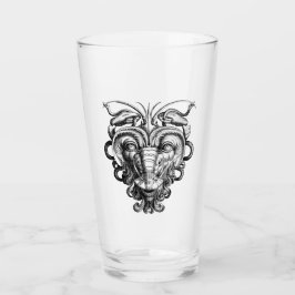 Renaissance Grotesque Gargoyle Face Lobster Man Glas