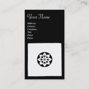 RENAISSANCE HARMONIE Schwarz-weiß geometrische For Visitenkarte
