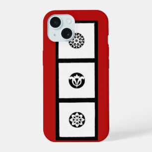 RENAISSANCE HARMONY Rot Schwarz Weiß Geometrisch iPhone 15 Hülle