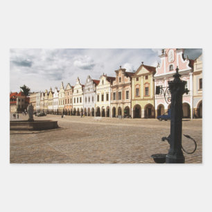 Renaissance-Häuser Rechteckiger Aufkleber