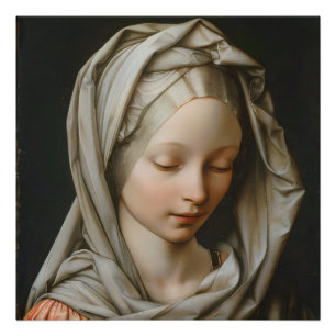 Renaissance-Junge Frau Fotodruck