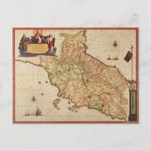 Renaissance-Kartographie Postkarte