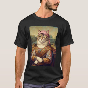 Renaissance-Katzenporträt-Design Regaler mittelalt T-Shirt