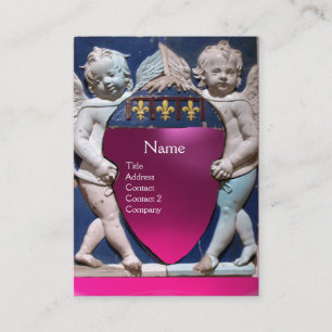RENAISSANCE KLEINE ANGELN MONOGRAM Pink Amethyst Visitenkarte