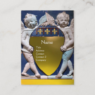 RENAISSANCE KLEINE ANGELN MONOGRAMM Gelbes Topaz Visitenkarte