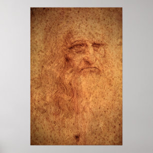 Renaissance-Kunst Selbstporträt von Leonardo da Vi Poster